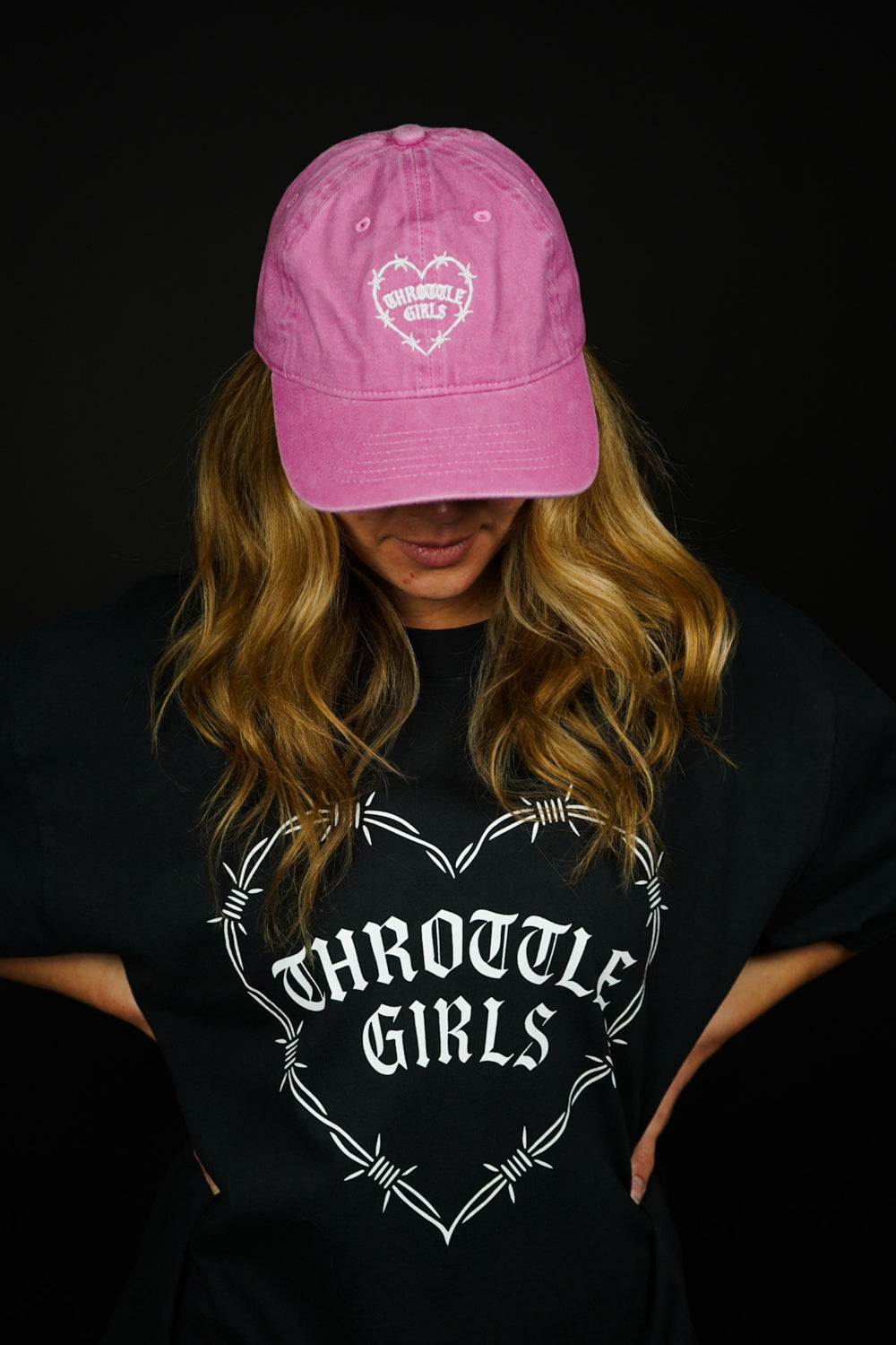 BARBED HEART CAP PINK