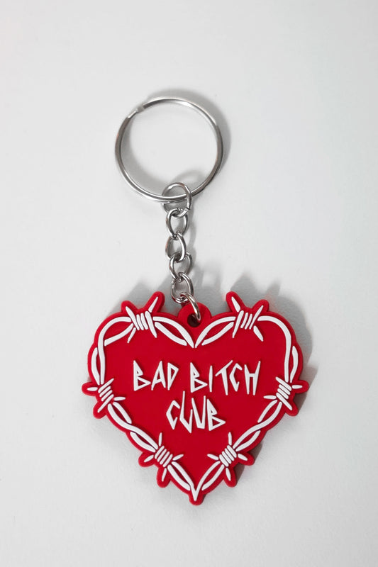 BAD BITCH CLUB KEYRING RED