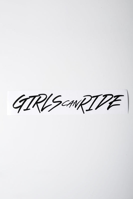 GIRLS CAN RIDE CUT OUT STICKER LARGE