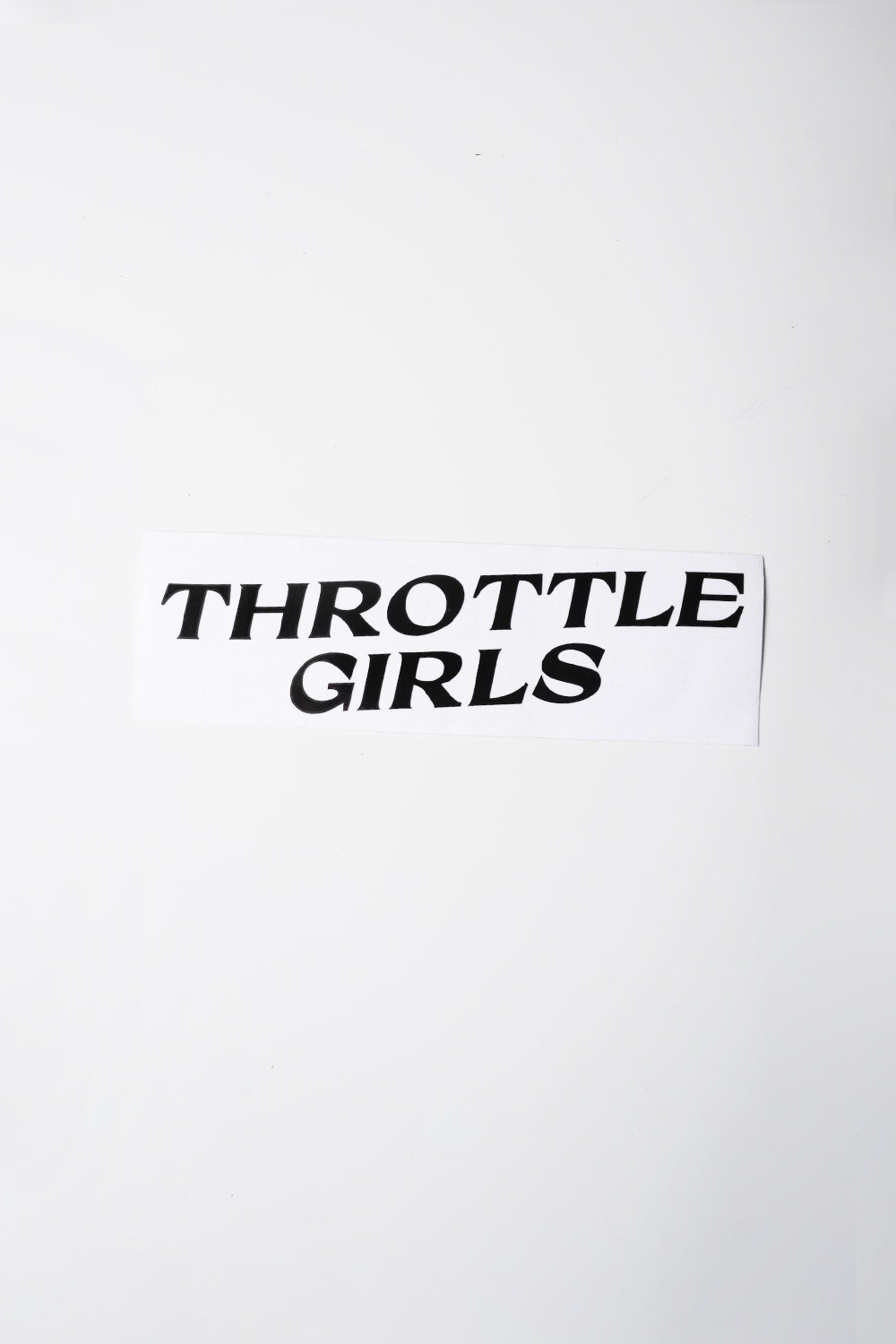 THROTTLE GIRLS CUT OUT STICKER SMALL