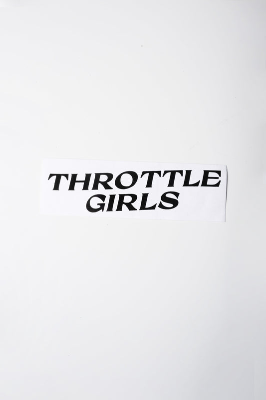 THROTTLE GIRLS CUT OUT STICKER SMALL