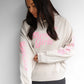 BUILT ON GIRL POWER HOODIE CREAM/PINK 2.0