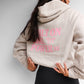 BUILT ON GIRL POWER HOODIE CREAM/PINK 2.0