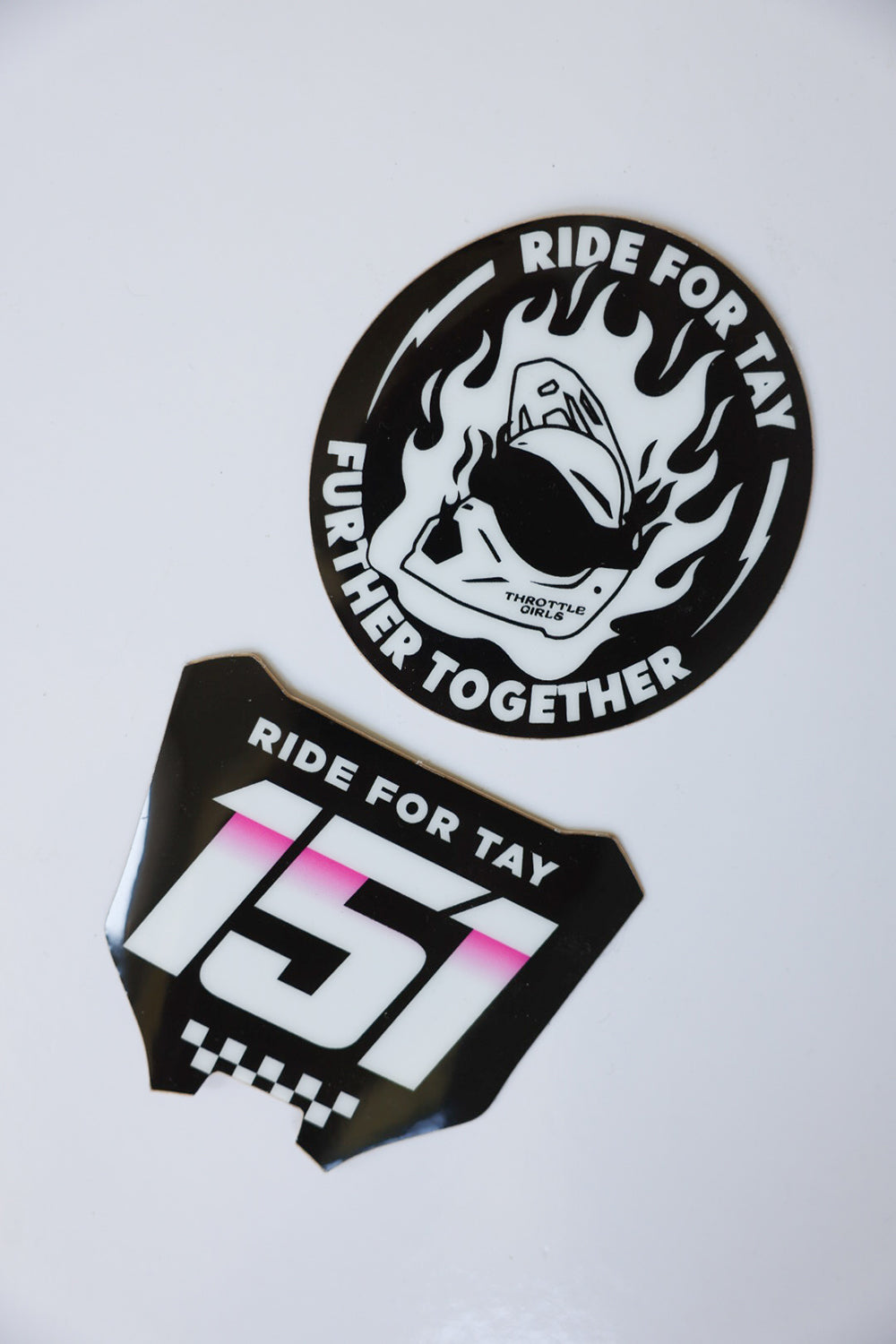 RIDE FOR TAY STICKERS