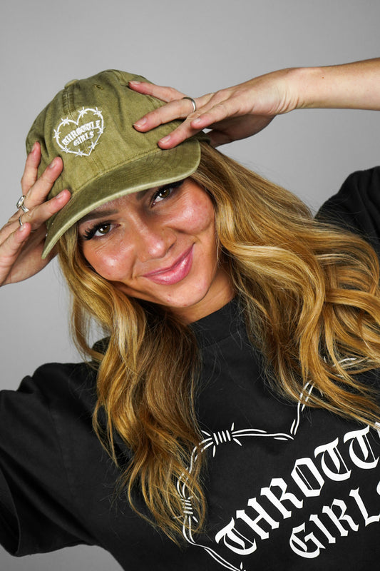 BARBED HEART CAP GREEN
