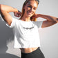 GCR CROP TEE WHITE