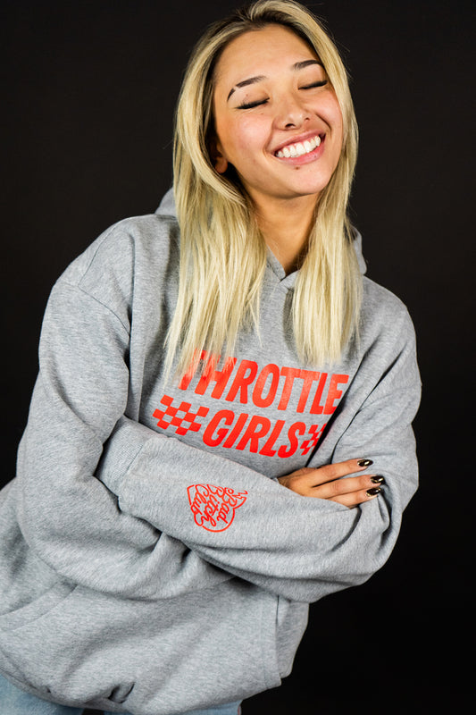 BUILT ON GIRL POWER HOODIE GREY