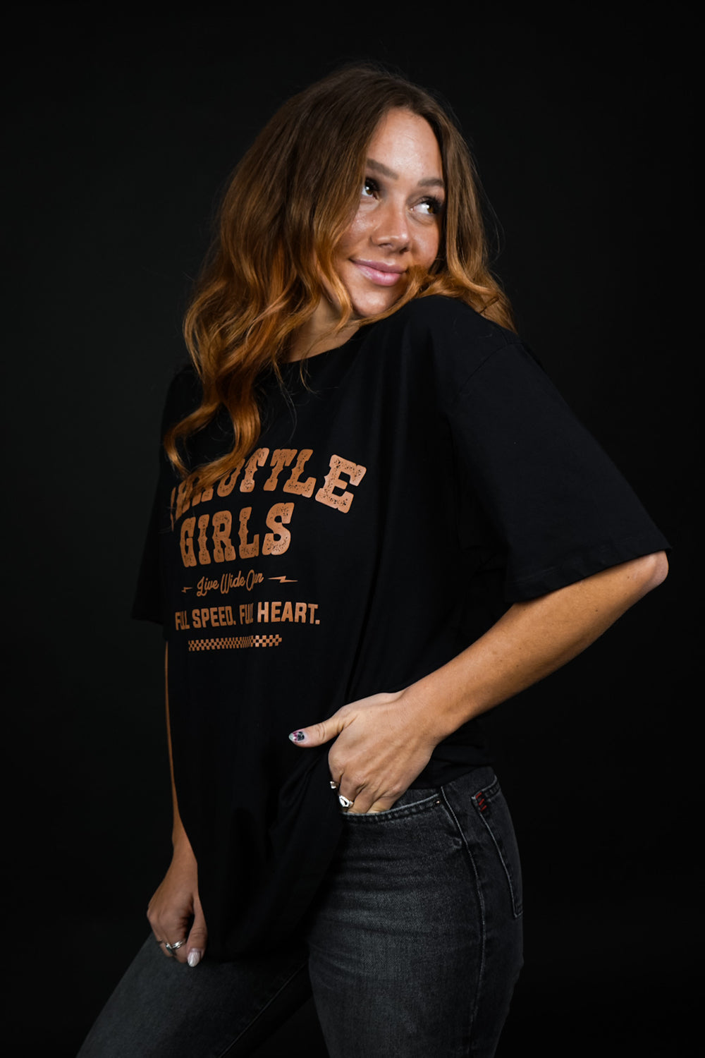 WESTERN TEE - BROWN PRINT