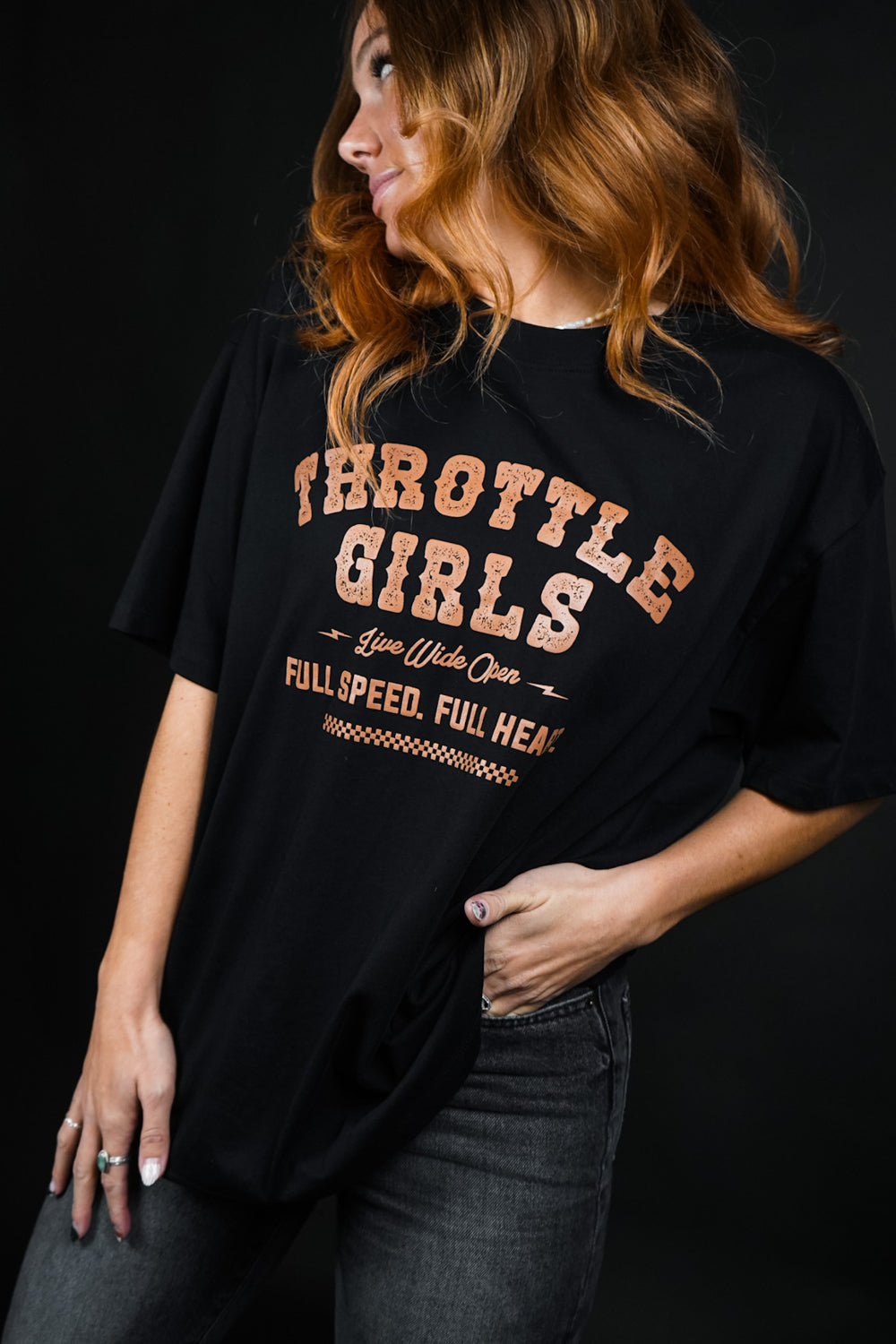 WESTERN TEE - BROWN PRINT
