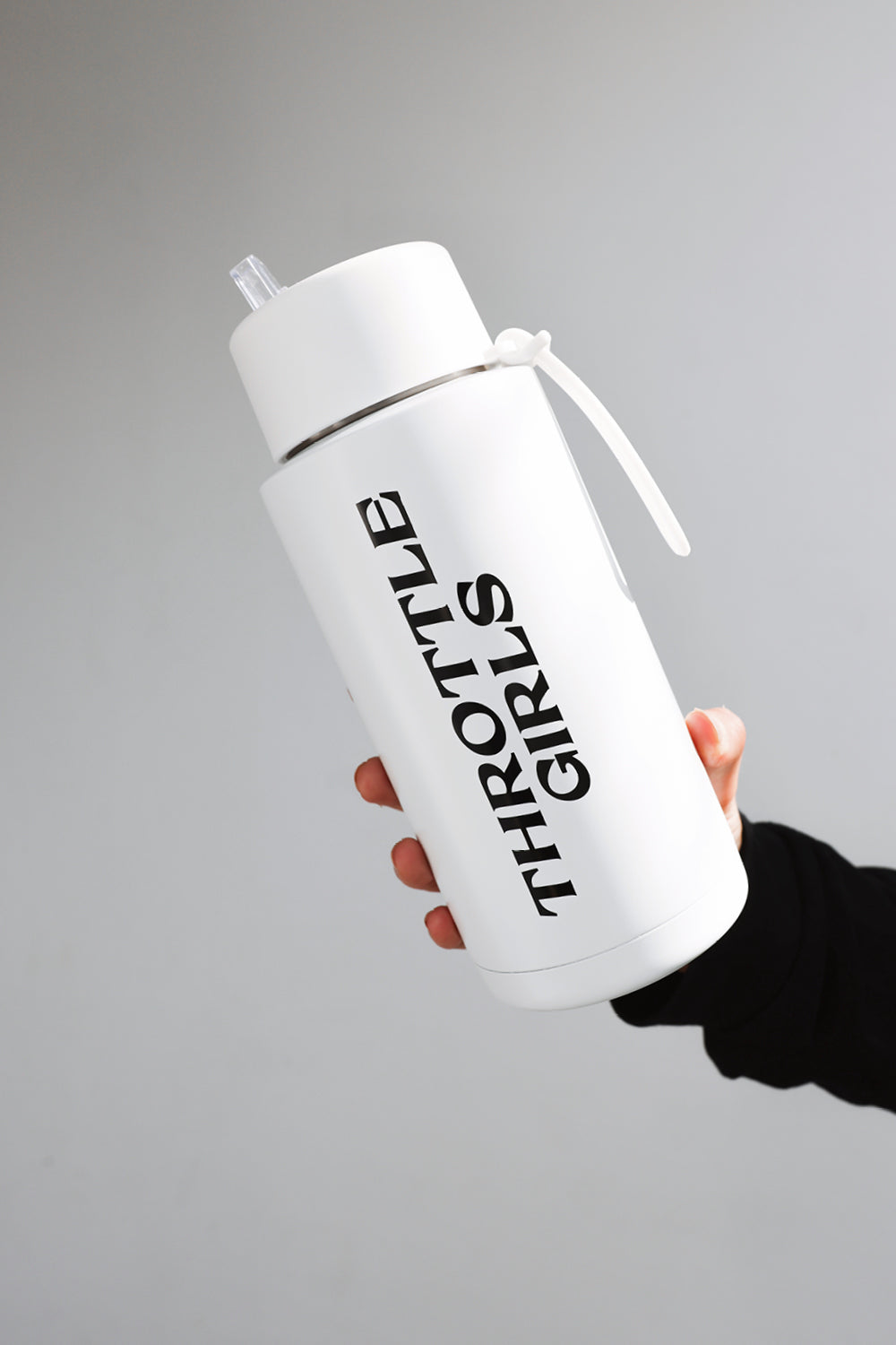 WHITE CERAMIC 1L DRINK BOTTLE